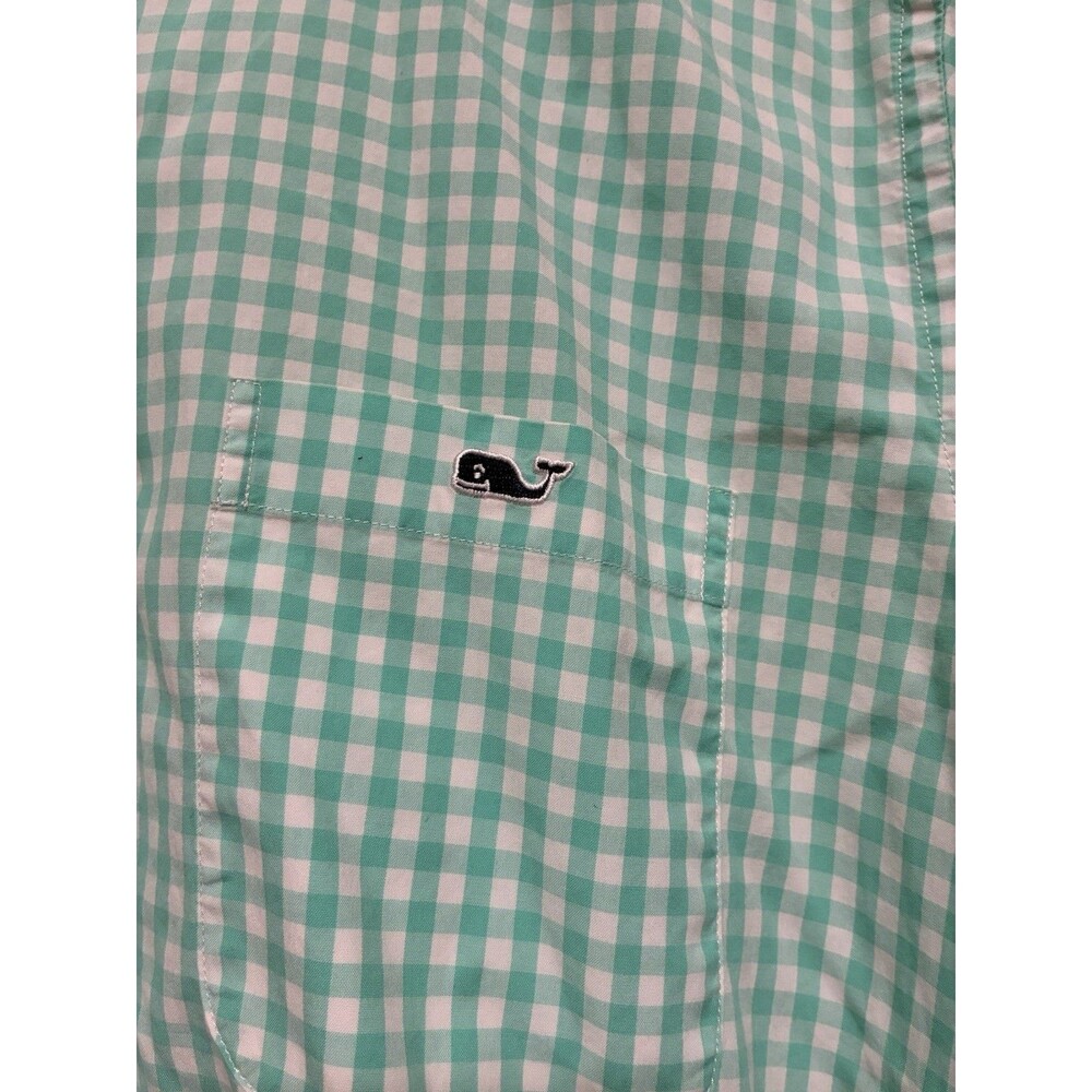 Vineyard Vines Men’s Turquoise Plaid Long Sleeve Classic Fit Tucker Size Medium - Picture 3 of 12